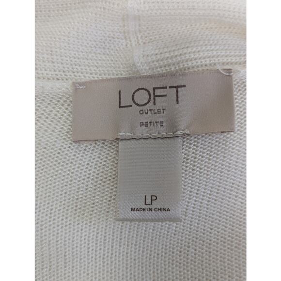 NWOT! LOFT OUTLET PETITE! LIGHTWEIGHT, DRAPEY CREAM DUSTER SWEATER, CARDI! SZ LP - Picture 5 of 8